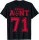 Custom Proud Football Aunt Number 71 R Personalized T-Shirt - T-Shirt | Black