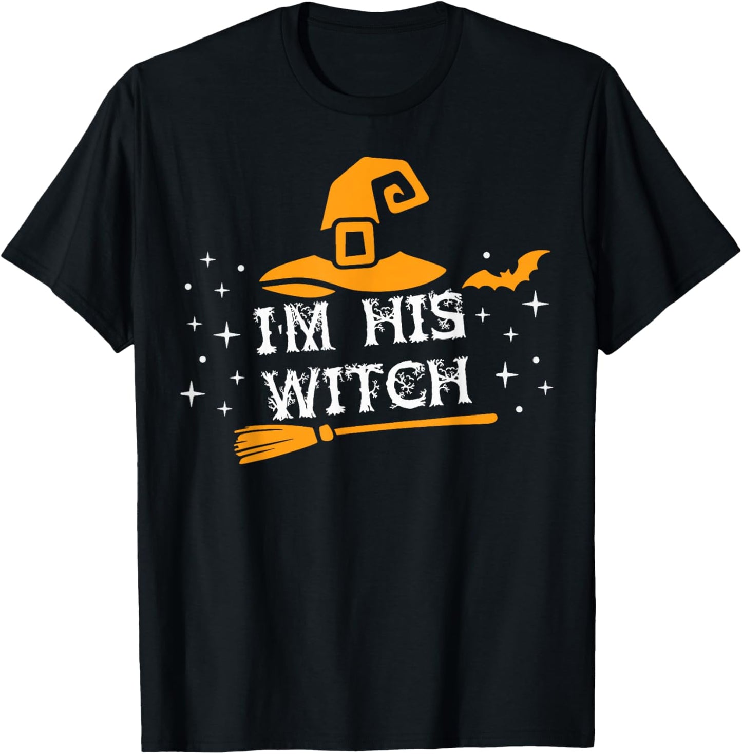 I'm His Witch Matching Couples Halloween Costume For Couples T-Shirt - T-Shirt | Black