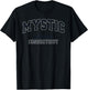 Mystic Connecticut Settled 1654 Vintage Sports Arched Black T-Shirt - T-Shirt | Black