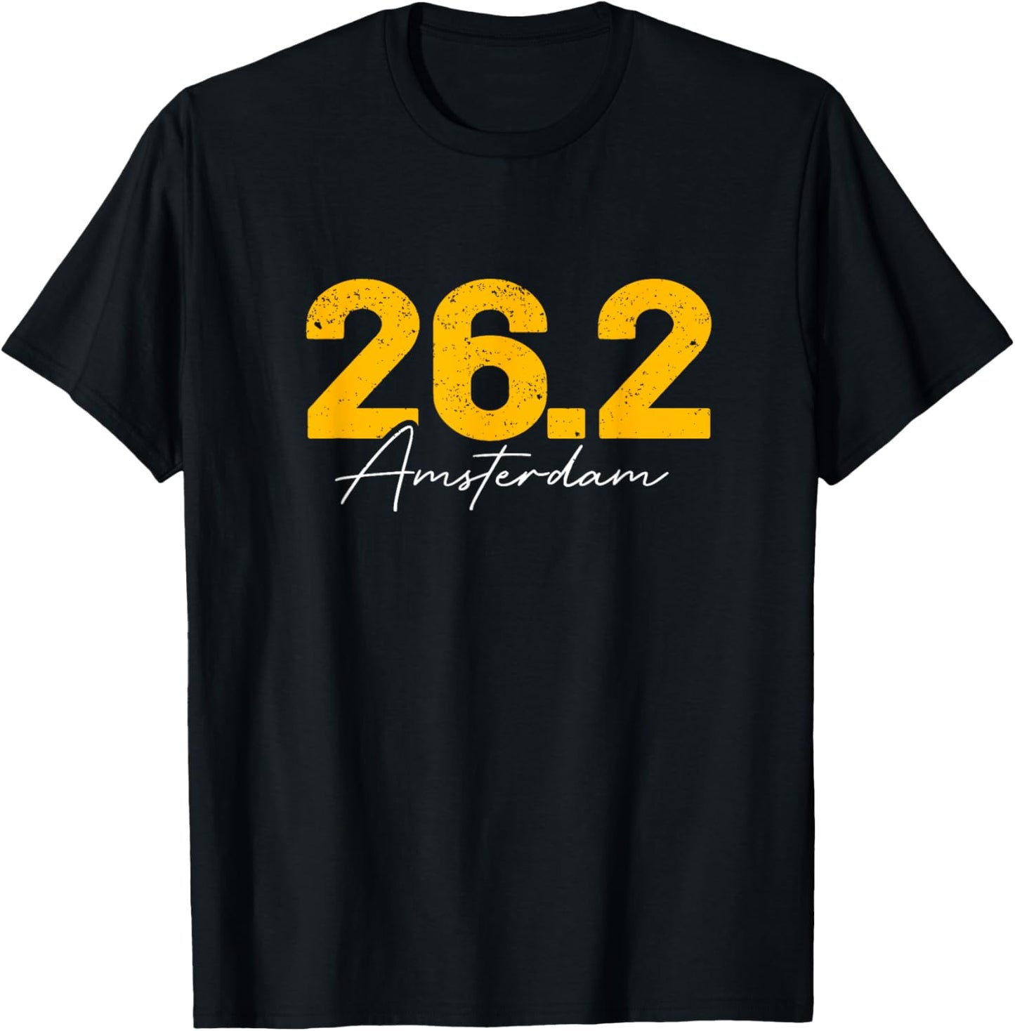 Amsterdam Running 26.2 Marathon Runner T-Shirt - T-Shirt | Black