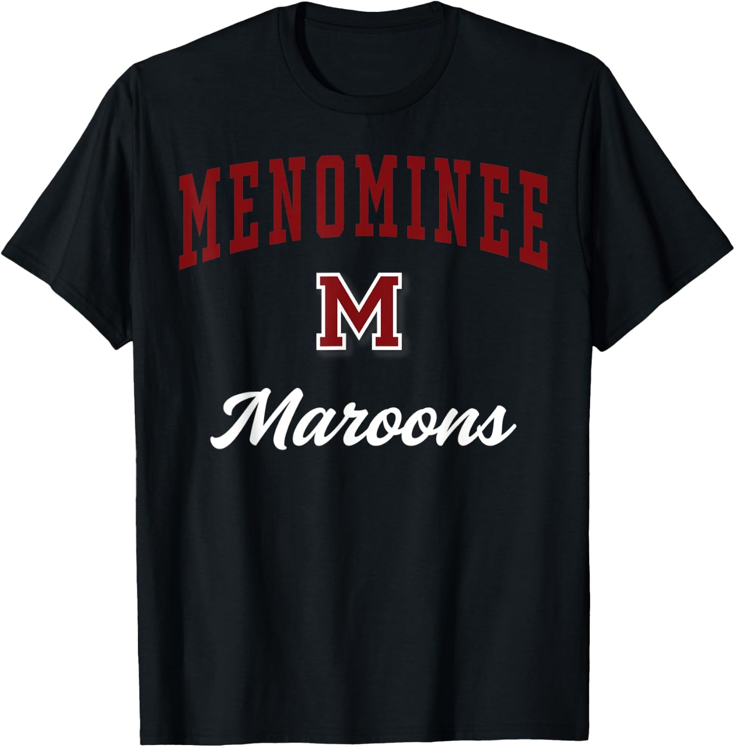 Menominee High School Maroons T-Shirt - T-Shirt | Black