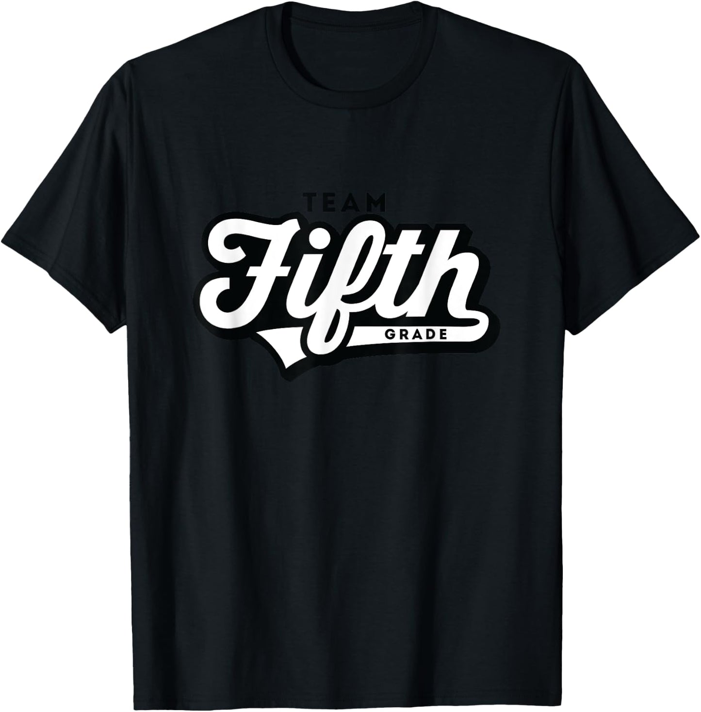 5th Grade TEAM School Teacher Fifth Baseball-Style Shirt T-Shirt - T-Shirt | Black