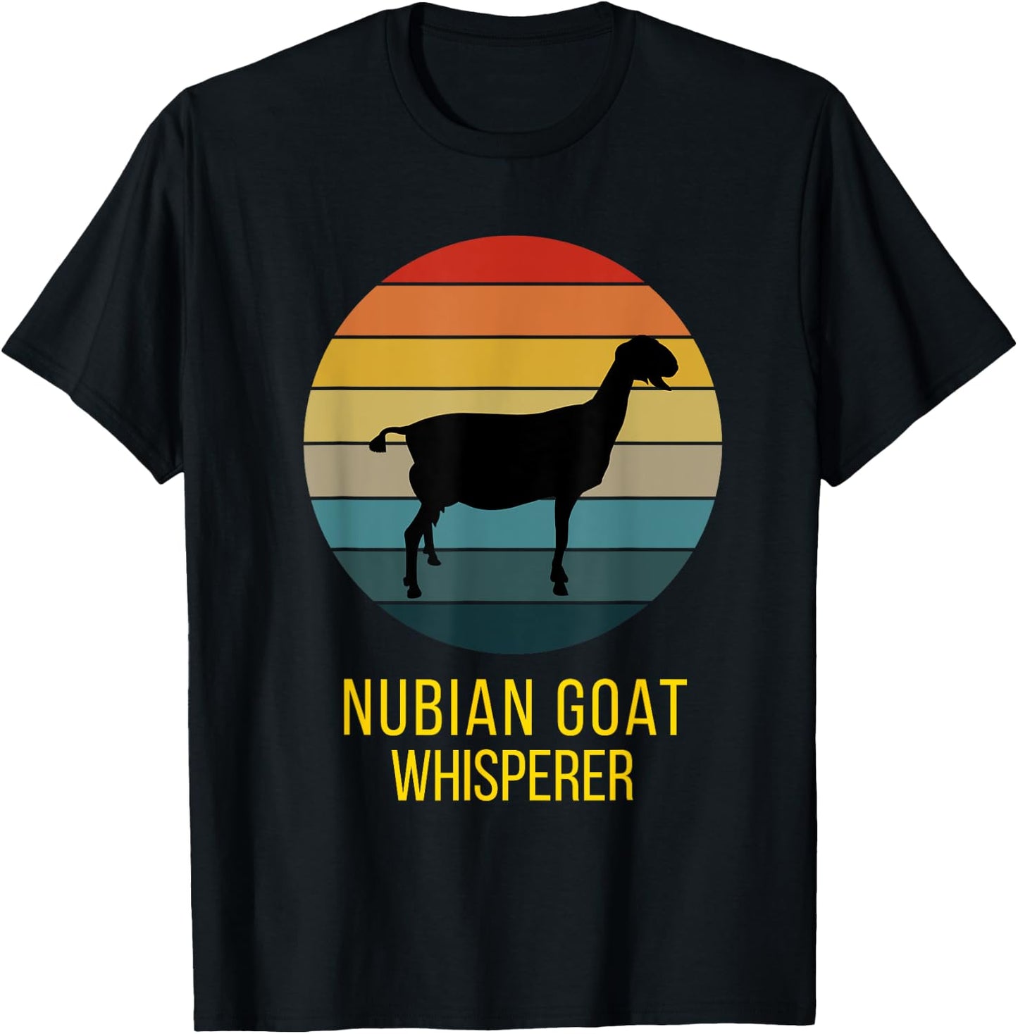 Happy Goats Vintage Nubian Goat Whisperer T-Shirt - T-Shirt | Black