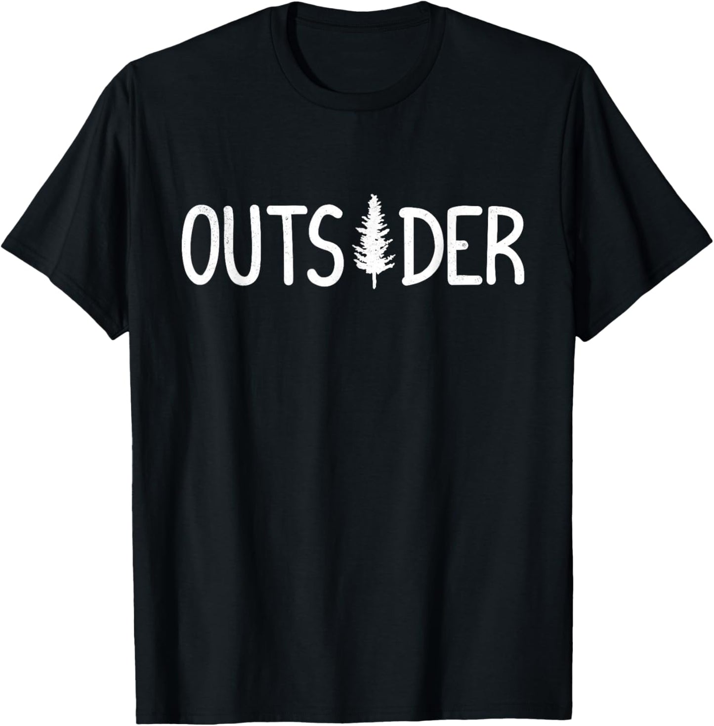 Outsider Life, Mountain, Nature, Outdoor Enthusiast, Hiking T-Shirt - T-Shirt | Black