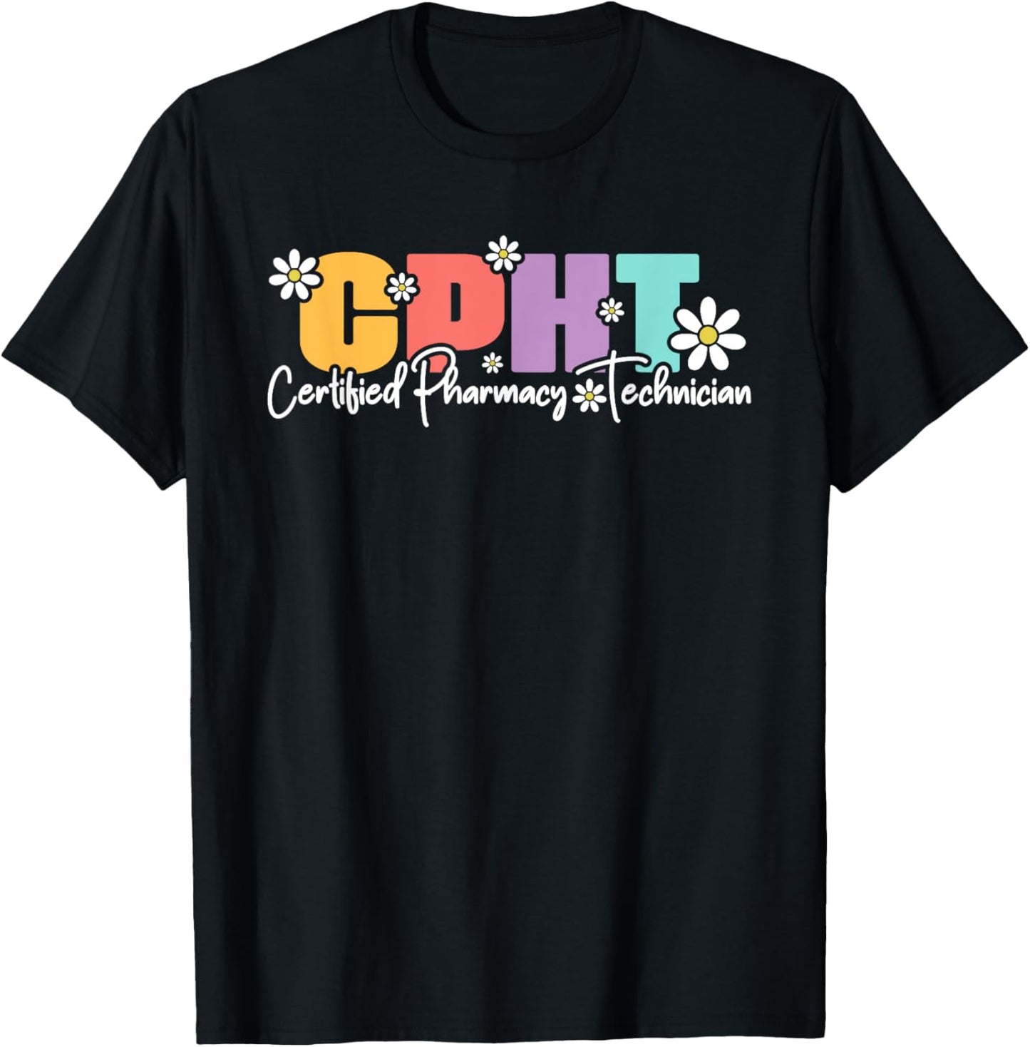 CPHT Certified Pharmacy Technician Designs T-Shirt - T-Shirt | Black