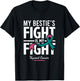 Thyroid Cancer Bestie Warrior Support Friend T-Shirt - T-Shirt | Black