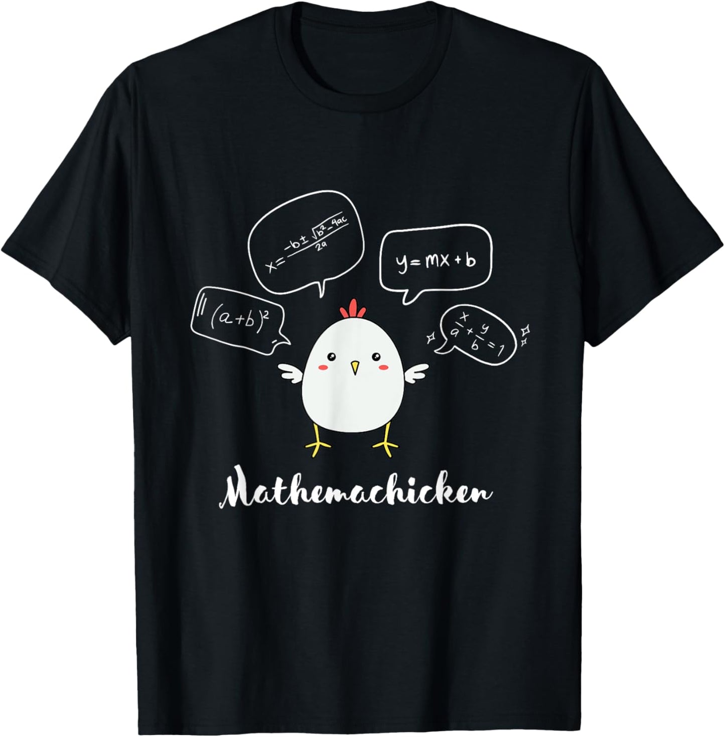 Mathemachicken Math Teacher Funny Mathematician T-Shirt - T-Shirt | Black