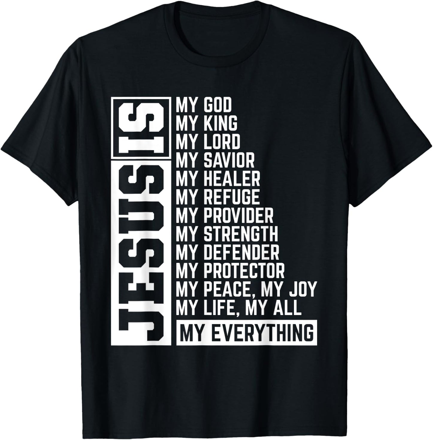 Faith Cross Christian Religious Jesus Lord Gift Jesus T-Shirt - T-Shirt | Black