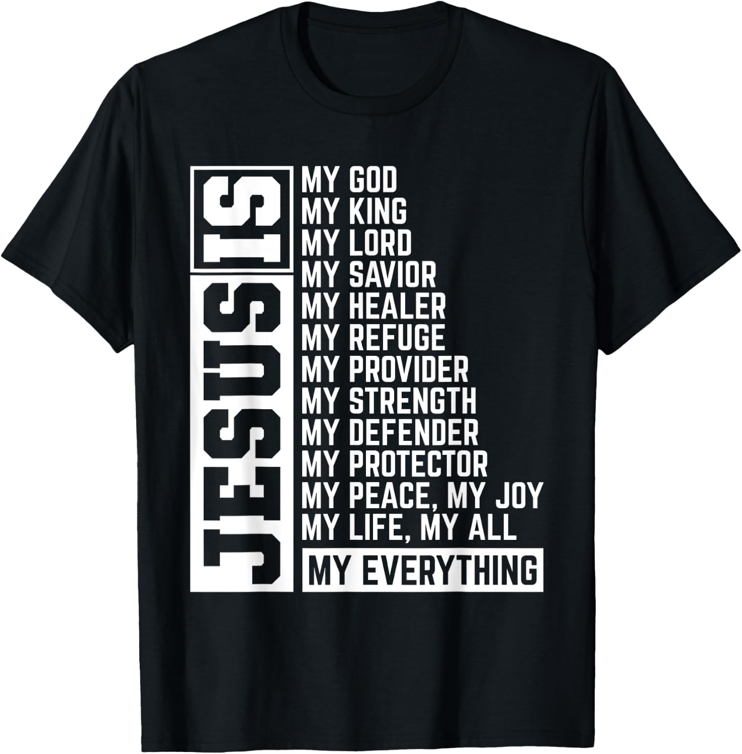 Faith Cross Christian Religious Jesus Lord Gift Jesus T-Shirt - T-Shirt | Black