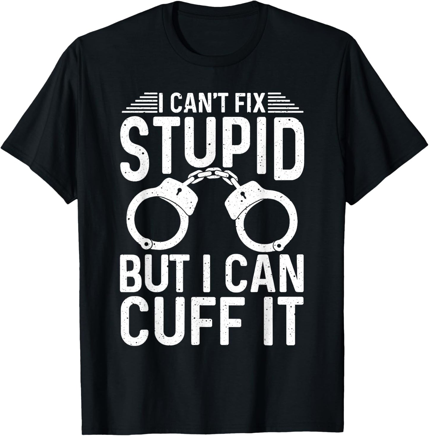Funny Police Officer Design Women Cop Police Officer T-Shirt - T-Shirt | Black