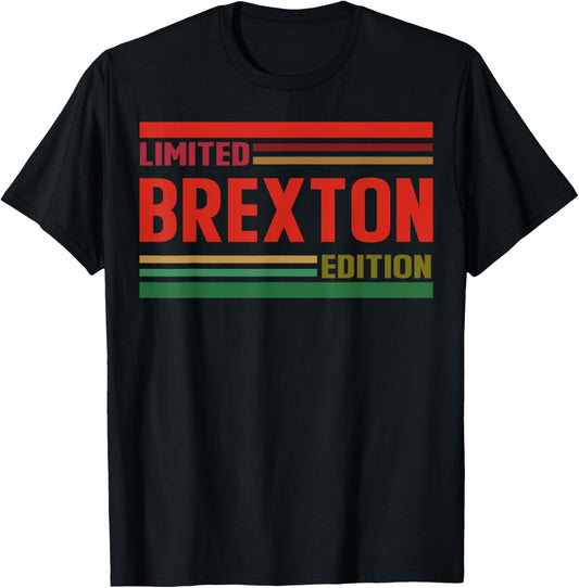 BREXTON Limited Edition Shirt BREXTON Name Personalized T-Shirt - T-Shirt | Black