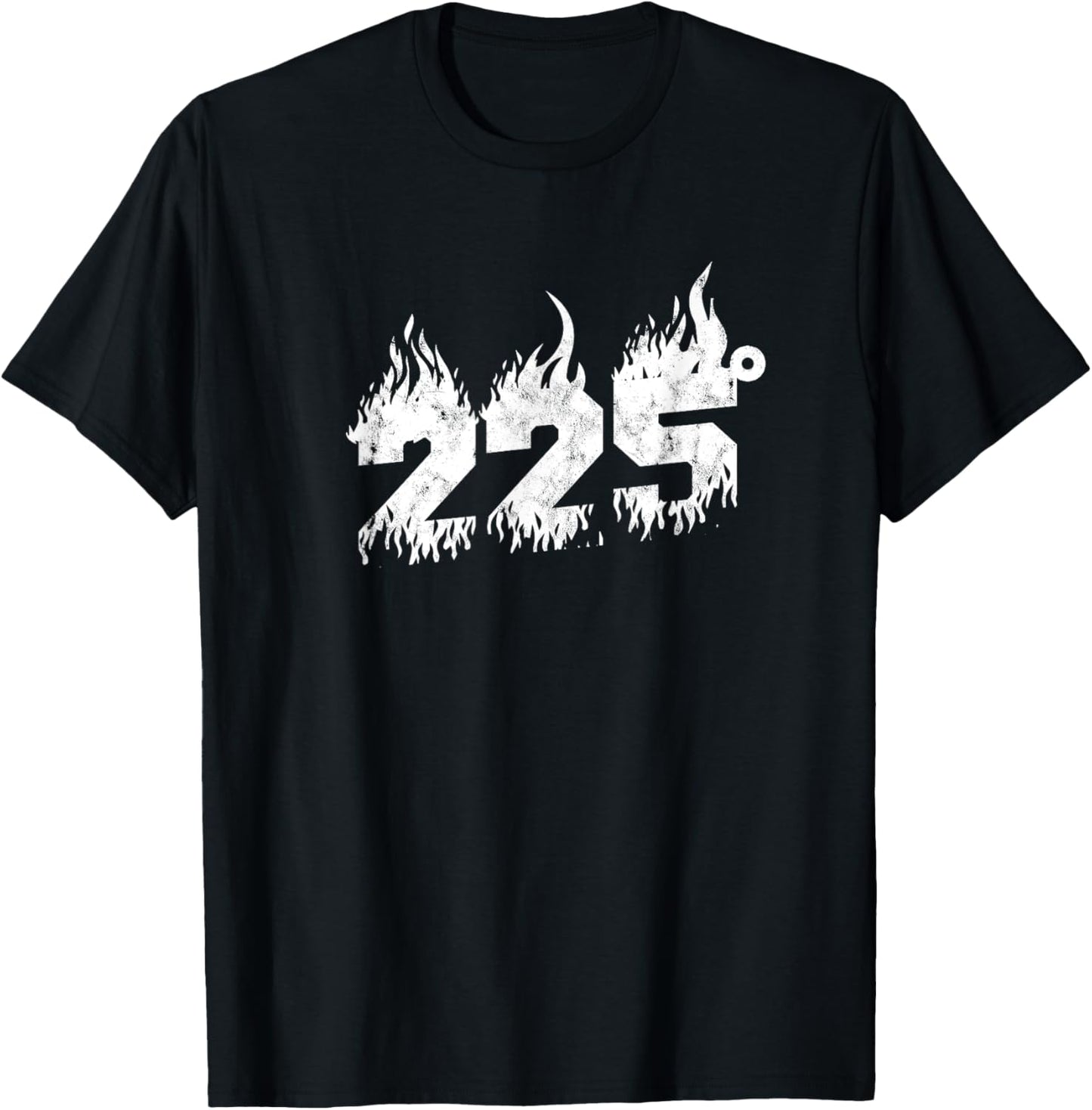 225 degrees - Barbecue Grill and smoke T-Shirt - T-Shirt | Black