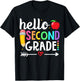 Hello Second Grade Team 2nd Grade Teacher Back to School Men Women Girls Kids T-Shirt - T-Shirt | Black