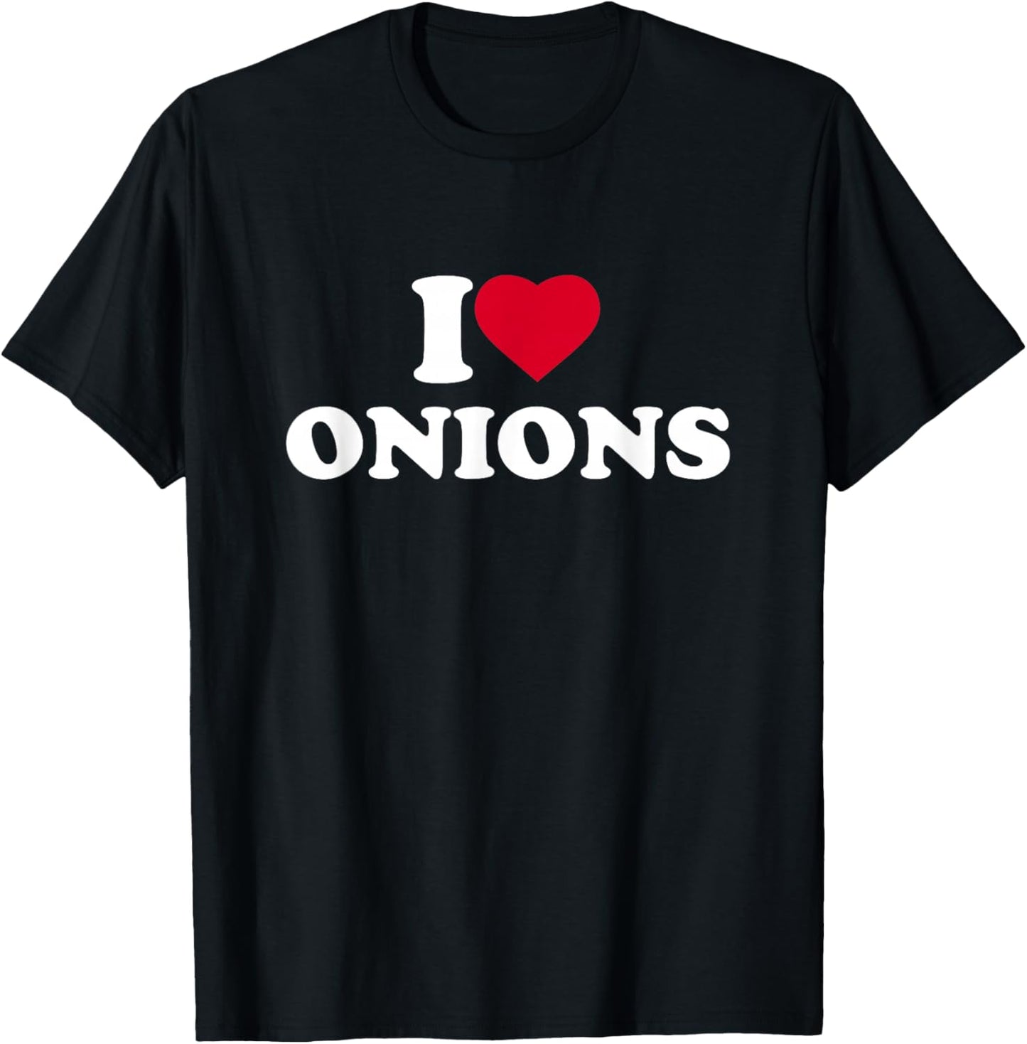 I Love Heart Onions Lover Vegetable Veggie T-Shirt - T-Shirt | Black