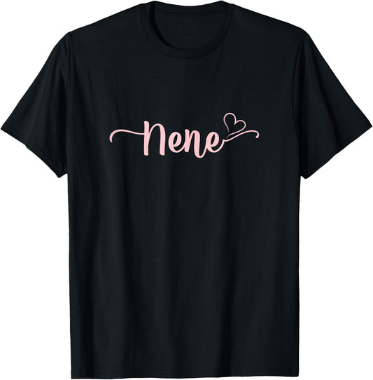 Nene Heart Xmas Grandma Women Mother's Day Christmas T-Shirt - T-Shirt | Black