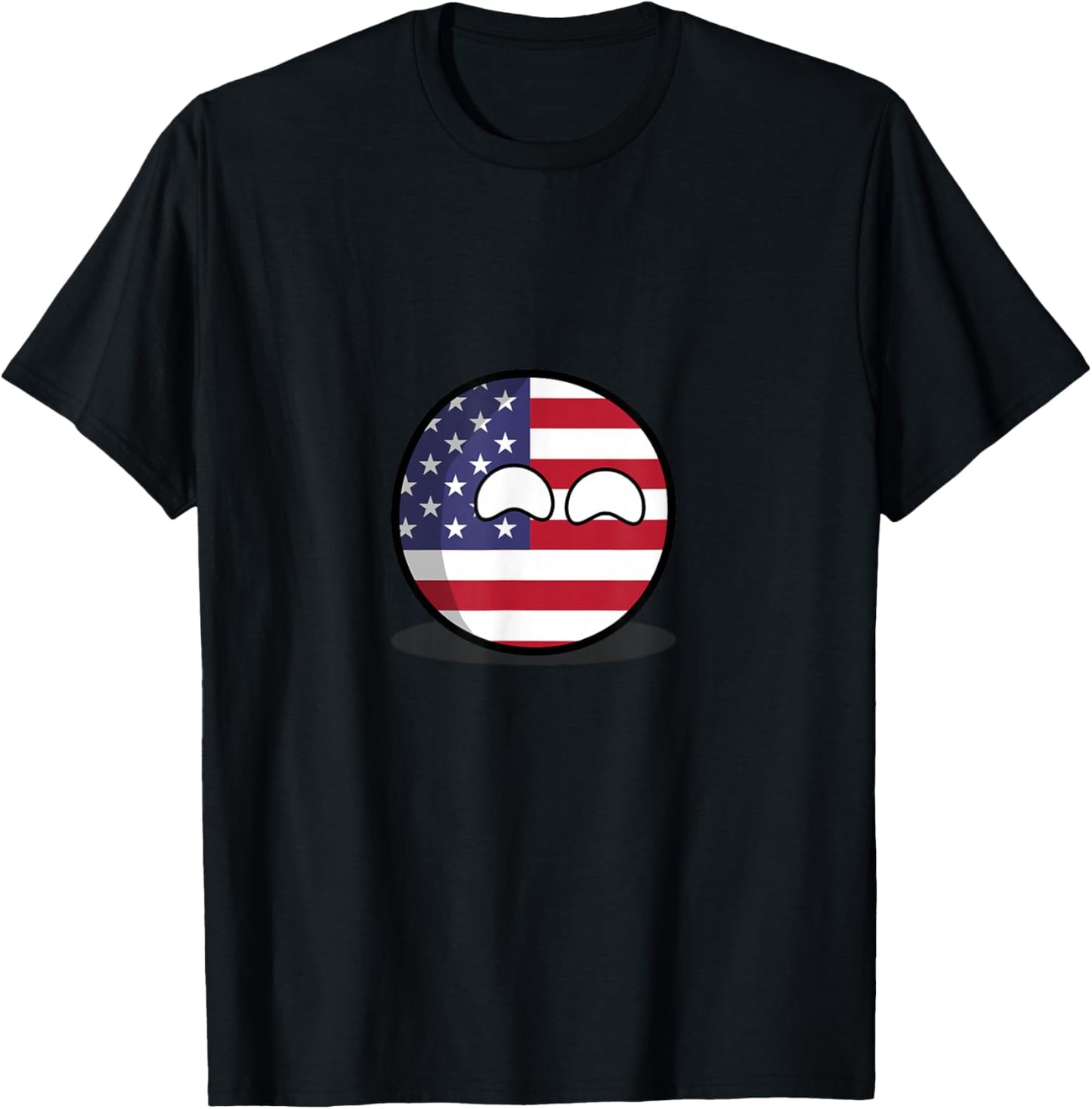US American Flag Countryball Men T-Shirt - T-Shirt | Black