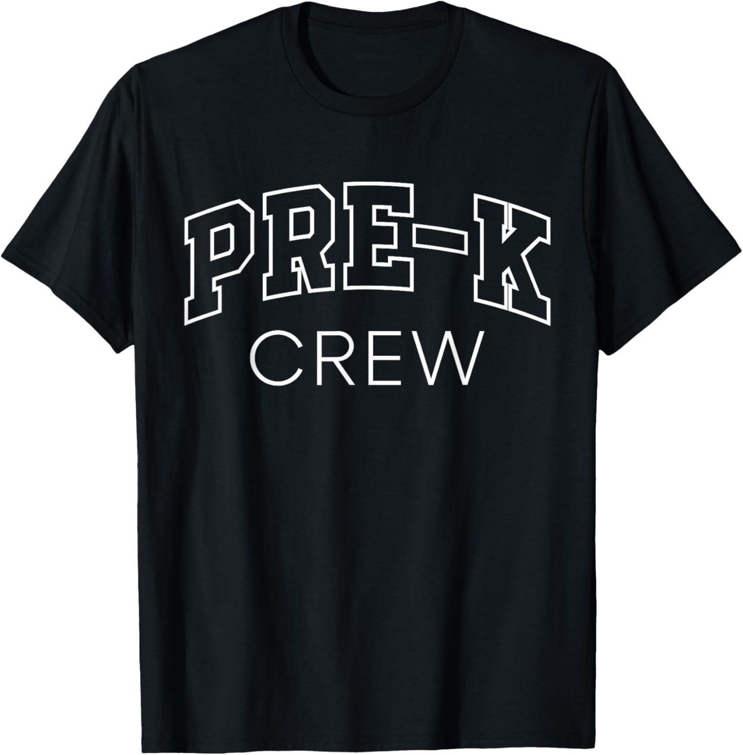 Pre-K Crew Fun Lettering Preschooler First Day of Preschool T-Shirt - T-Shirt | Black