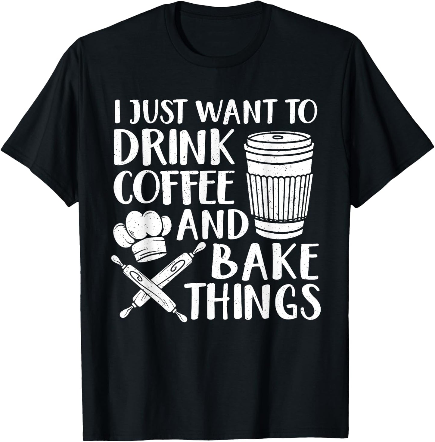 Funny Baking Design Women Coffee Baker Baking Lover T-Shirt - T-Shirt | Black