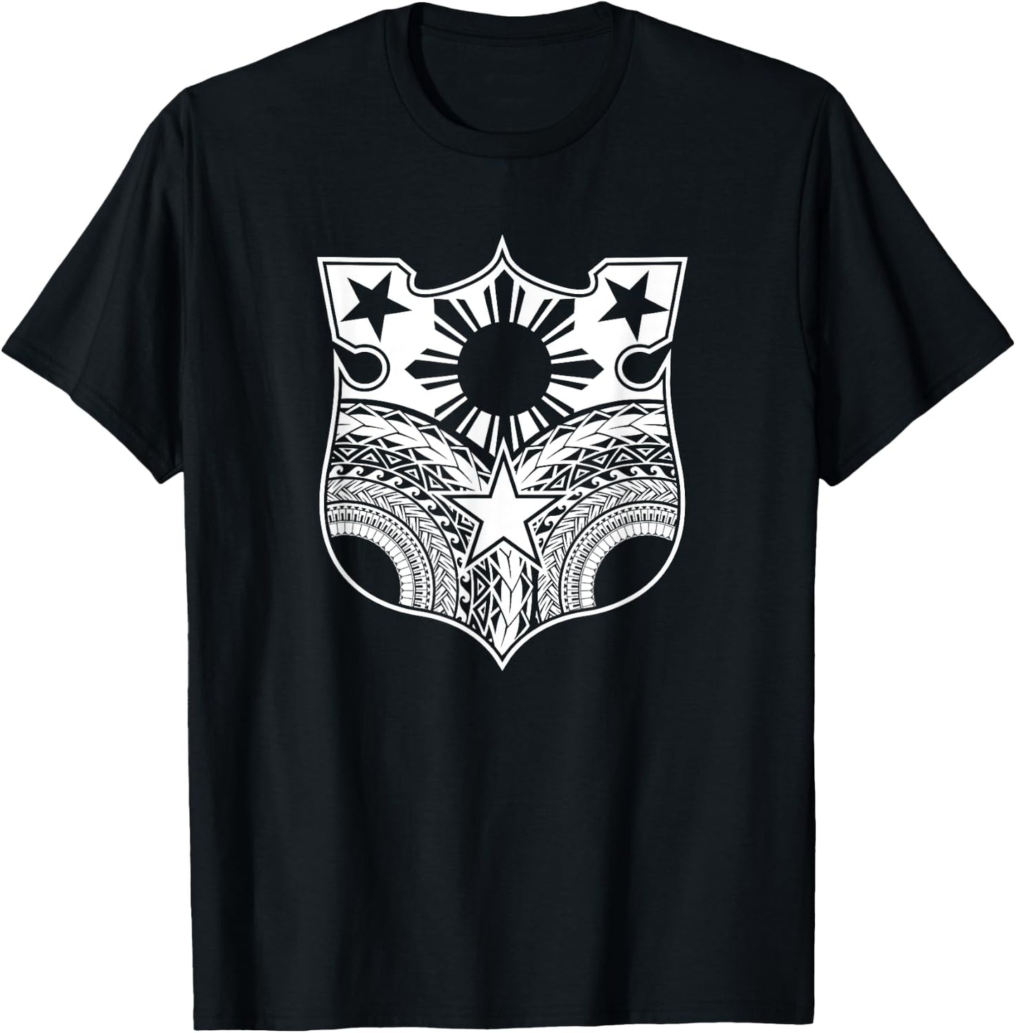 Vintage Tribal Filipino flag shirt - Filipino Heritage T-Shirt - T-Shirt | Black