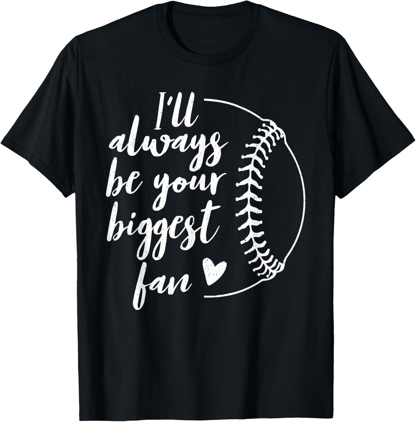 Baseball Player Biggest Fan Baseball Game Lovers T-Shirt - T-Shirt | Black