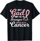 My God is Stronger Than Breast Cancer Awareness Warrior T-Shirt - T-Shirt | Black