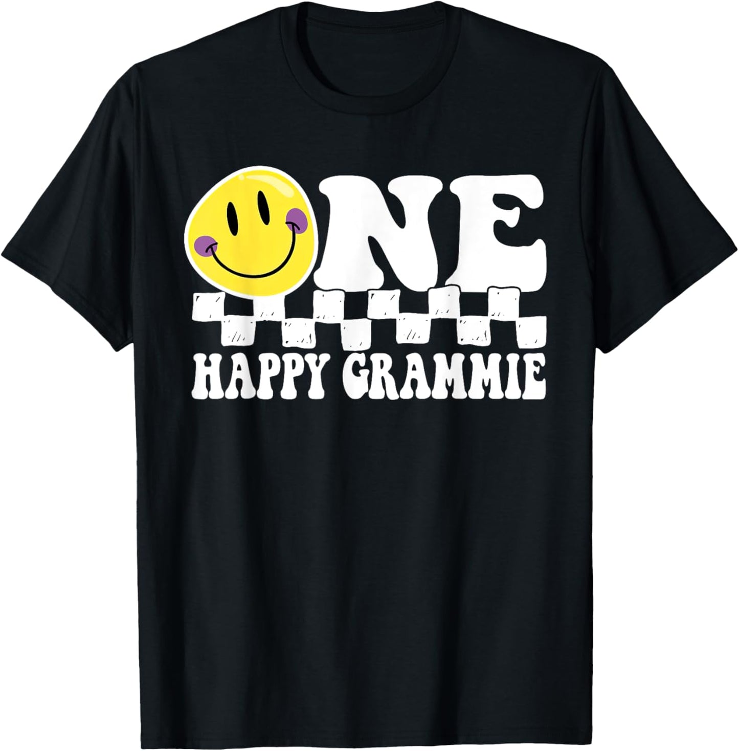 One Happy Dude Grammie 1st Birthday Family Matching T-Shirt - T-Shirt | Black