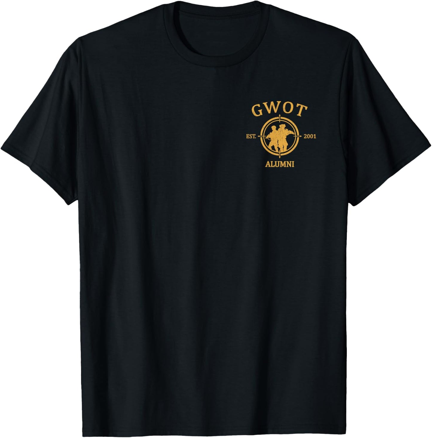 The Creative Armory GWOT Global War on Terrorism 2001 Veteran -Adults Black Small Classic Short Sleeve T-Shirt - T-Shirt | Black