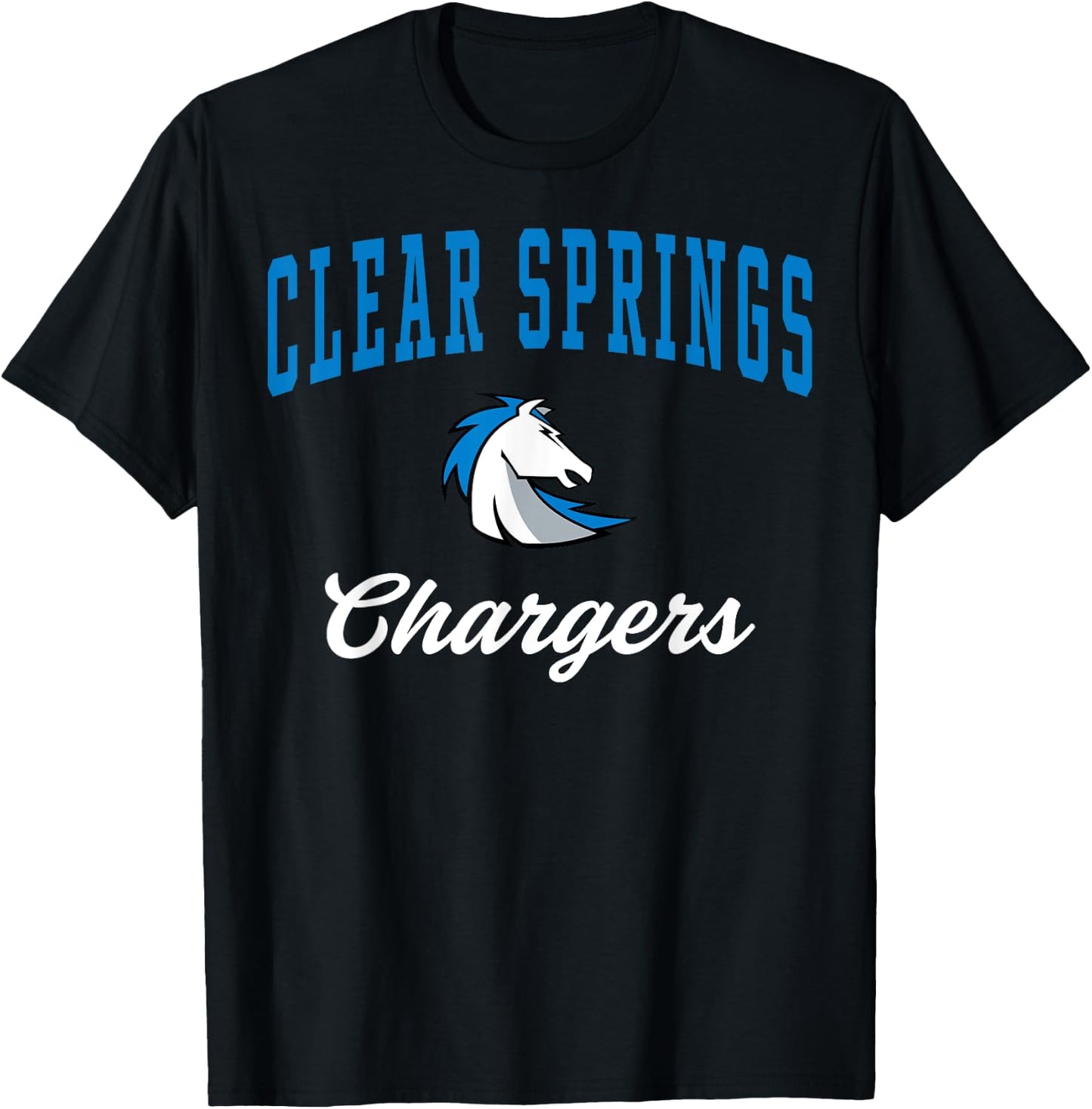 Clear Springs High School Chargers C3 T-Shirt - T-Shirt | Black