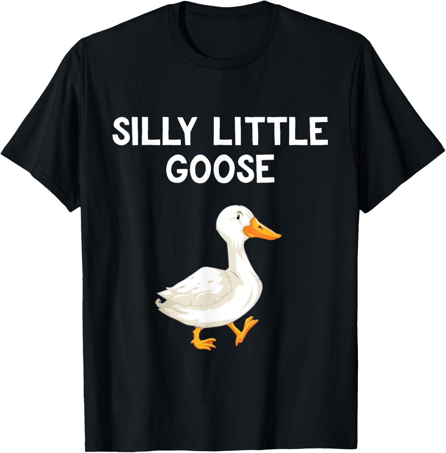 Funny Goose Humour For Kids Goose Lovers Silly Little Goose T-Shirt - T-Shirt | Black