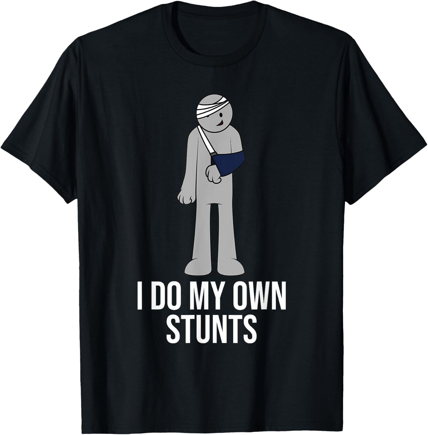 Funny I Do My Own Stunts | Broken Arm Get Well Gift Kids T-Shirt - T-Shirt | Black