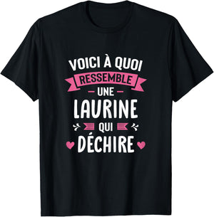 Laurine Qui Déchire T-Shirt - T-Shirt | Black
