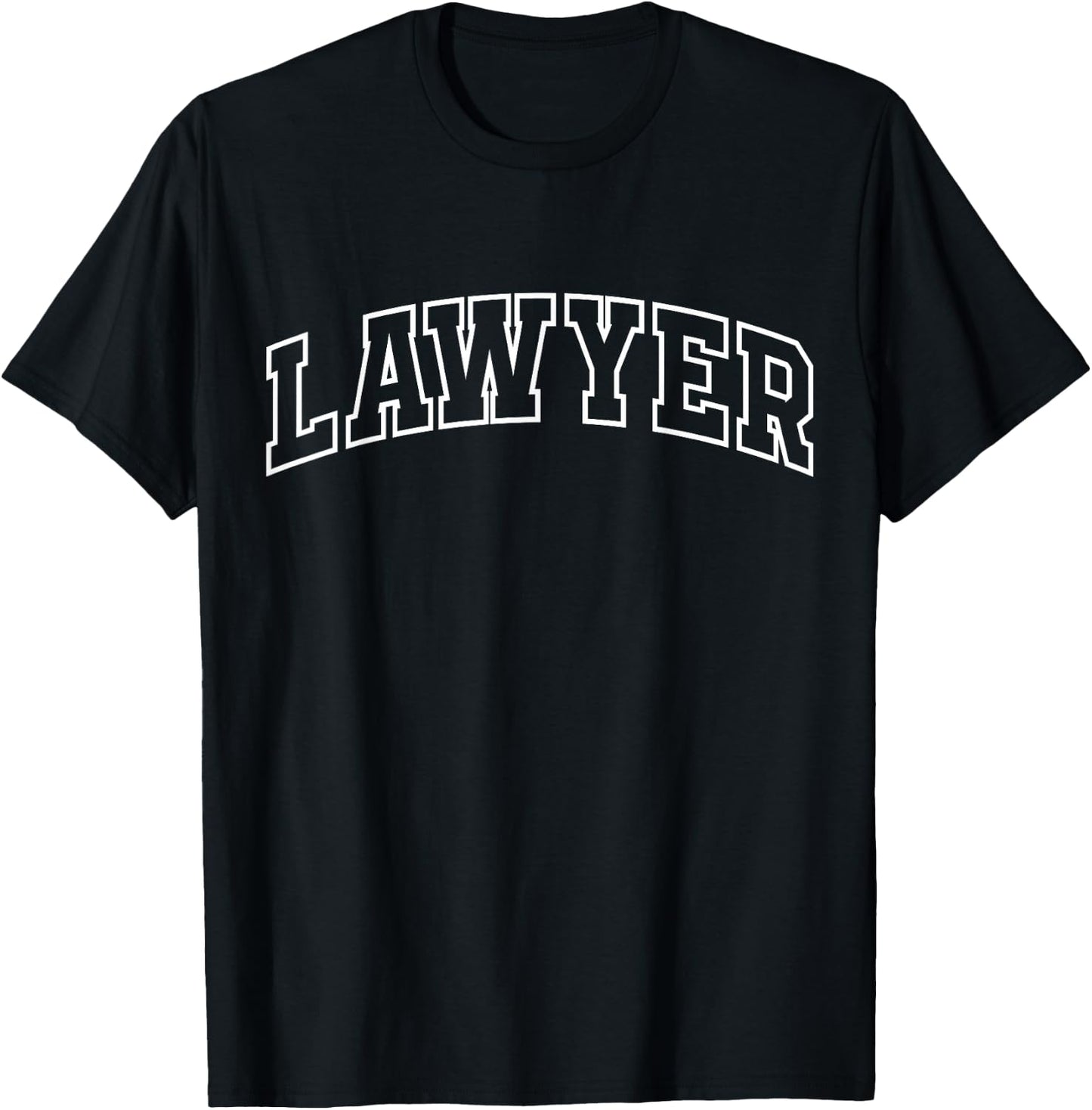 Lawyer Funny Athletic Lettering Law Student Gifts Men Women T-Shirt - T-Shirt | Black