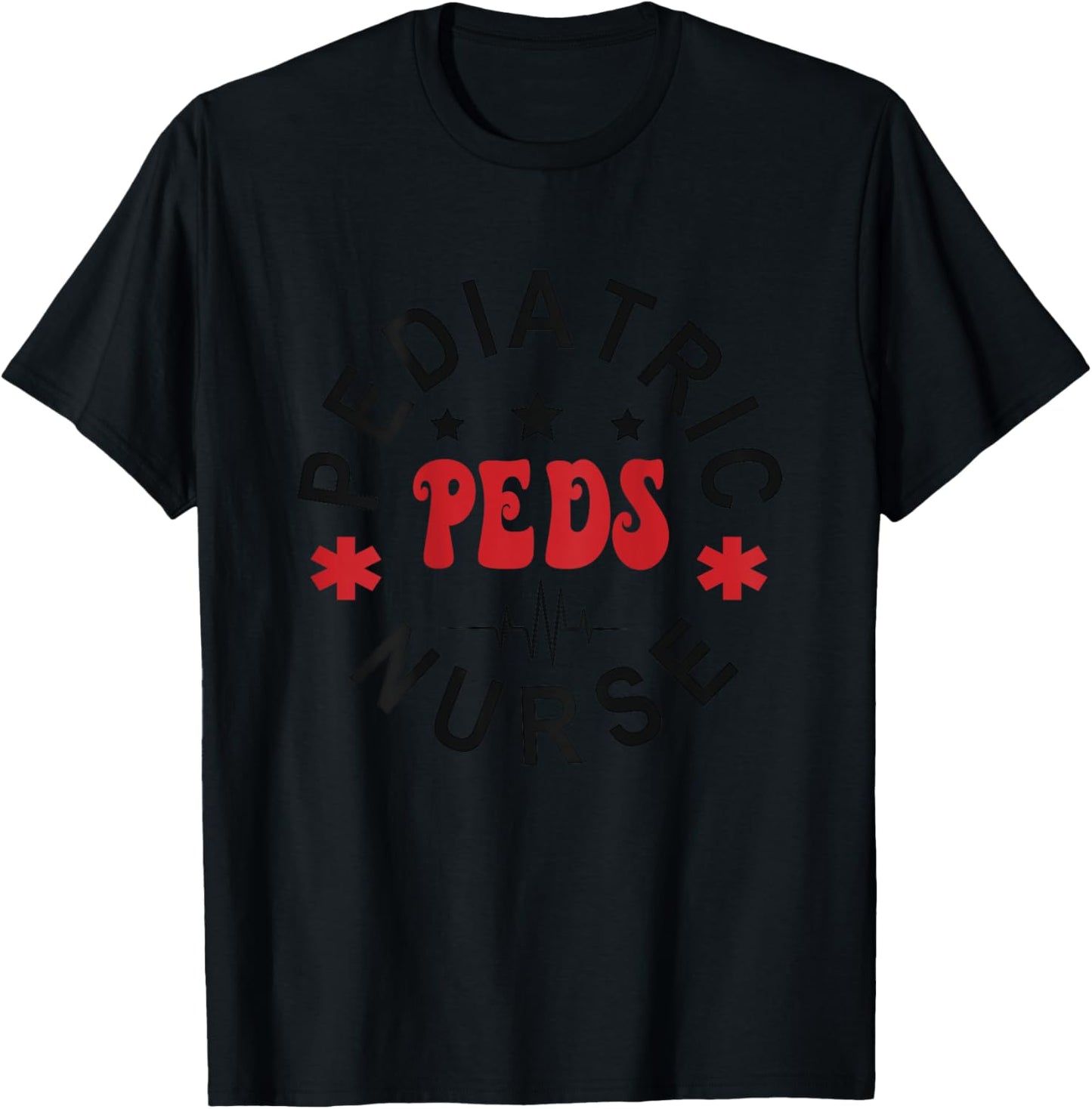 Pediatric Nurse Pediatric Emergency Nurse Peds Nurse Back Of T-Shirt - T-Shirt | Black