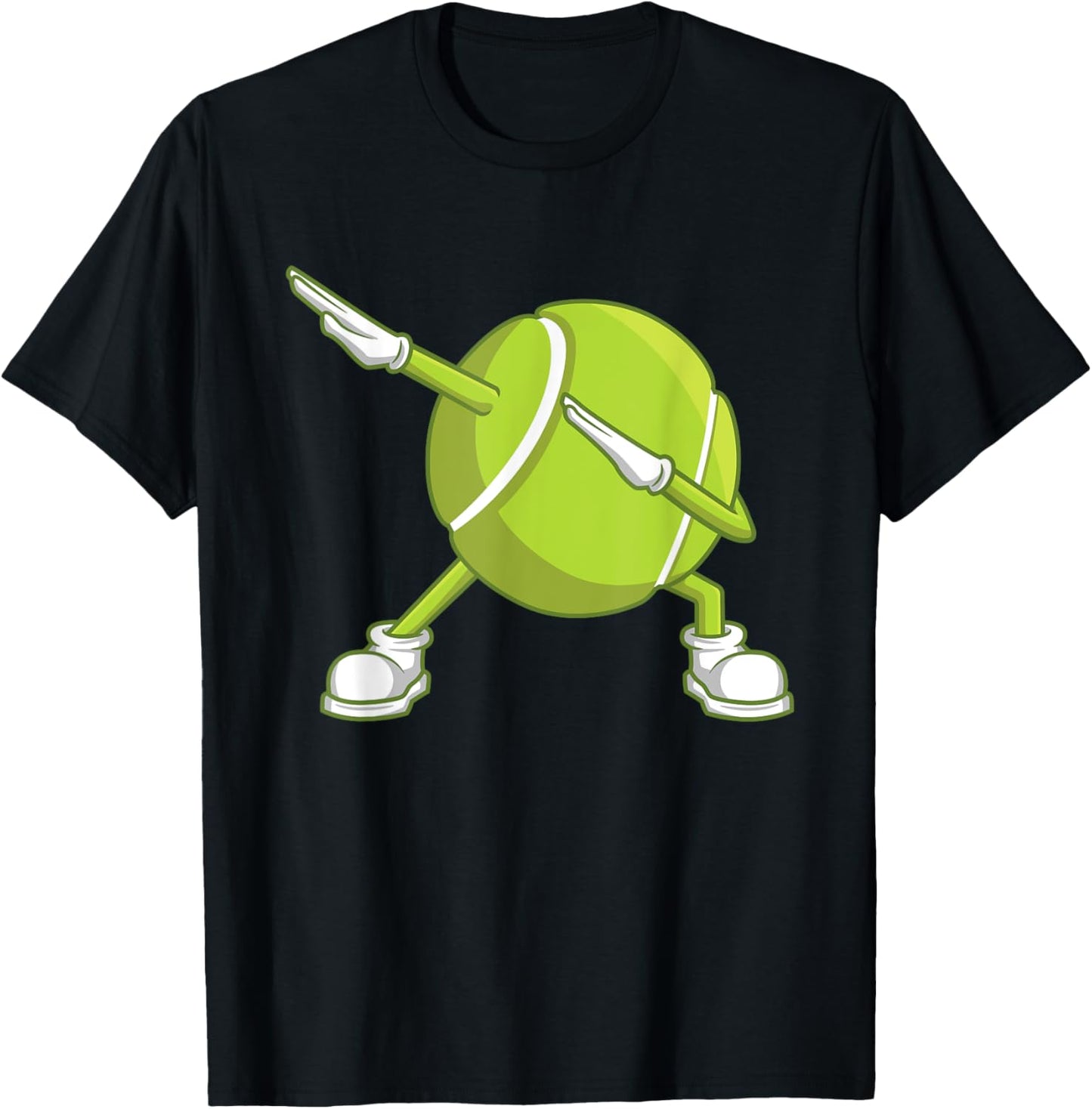 Dabbing Tennis Ball Funny Dab Dance Racket Game Outfit T-Shirt - T-Shirt | Black