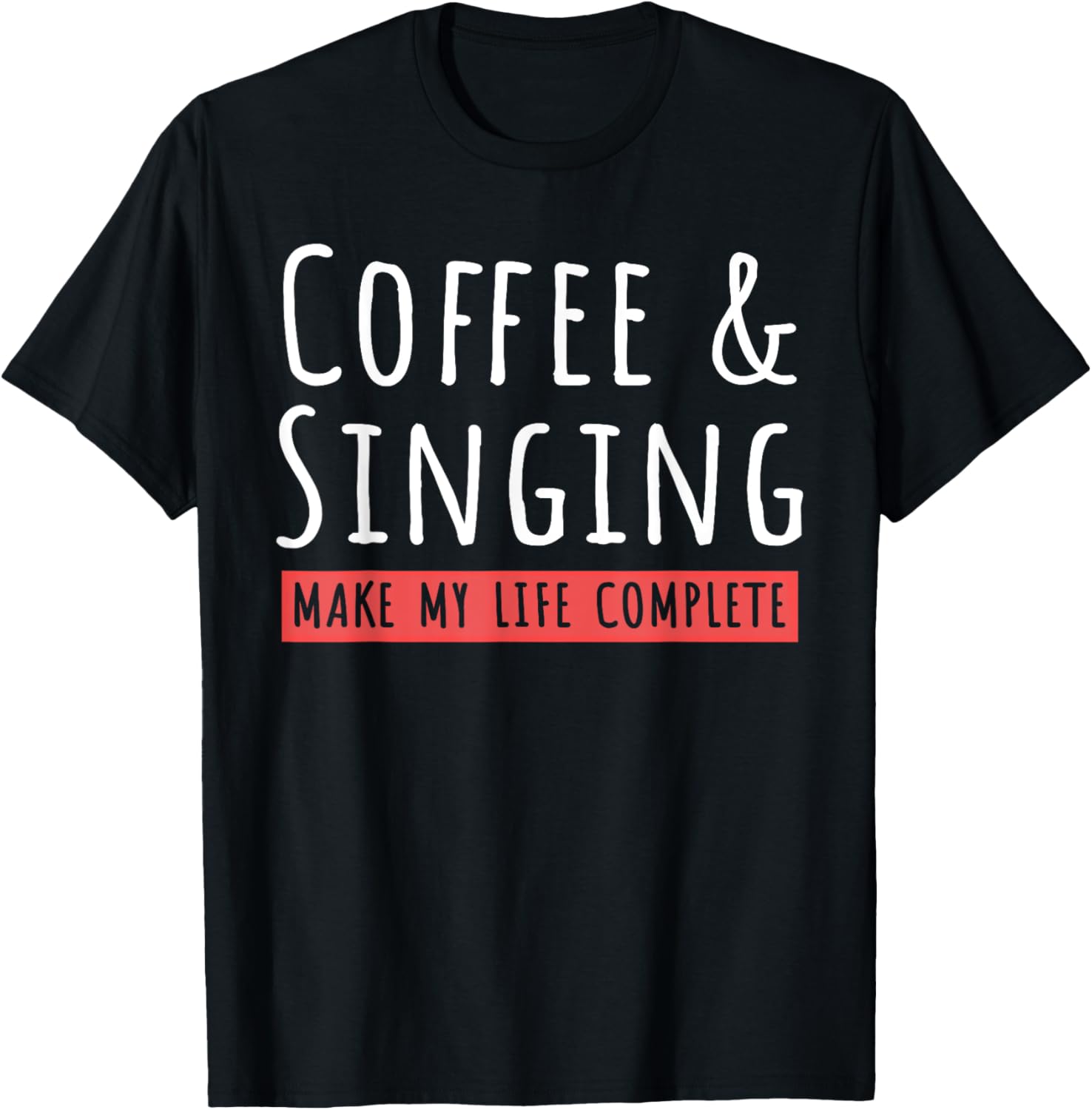 Coffee And Singing Coffee Lovers Country Music Singer T-Shirt - T-Shirt | Black