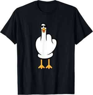 Funny Seagull Sarcastic Joke Rude Seagull Men Women T-Shirt - T-Shirt | Black
