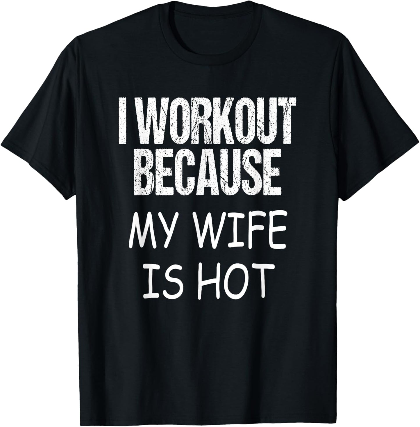 Funny Work-out Hot Wife Bodybuilding Fitness Outfit T-Shirt - T-Shirt | Black