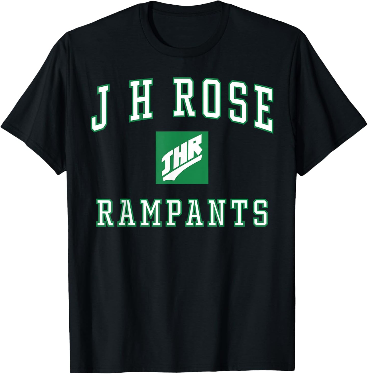 J H Rose High School Rampants C1 T-Shirt - T-Shirt | Black