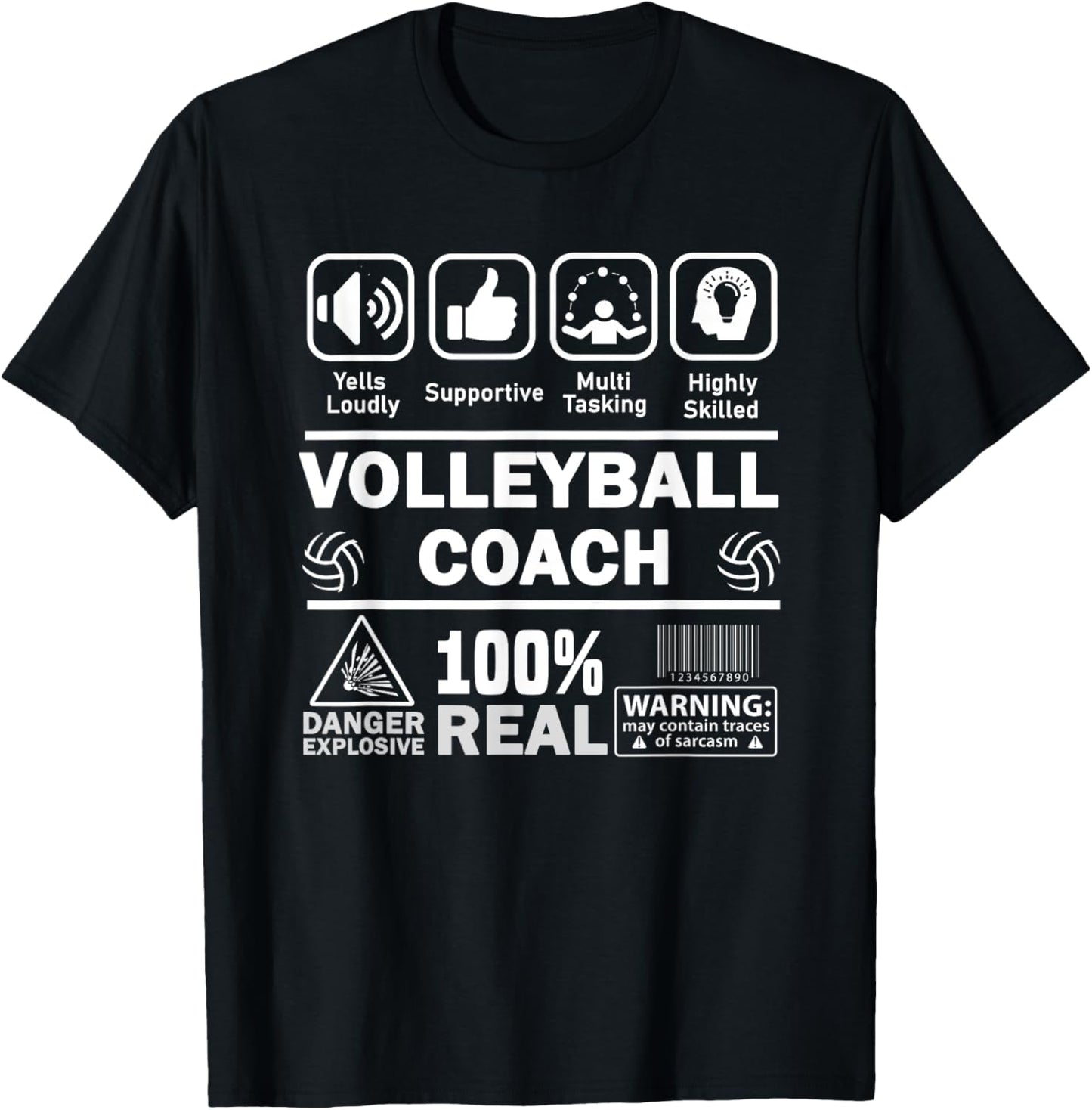 Best Volleyball Coach Contents of the Best Coaches T-Shirt - T-Shirt | Black