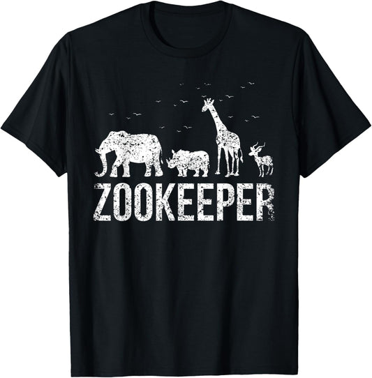 Zoo Keeper Zookeeper Zoos Zookeeping Keeping T-Shirt - T-Shirt | Black