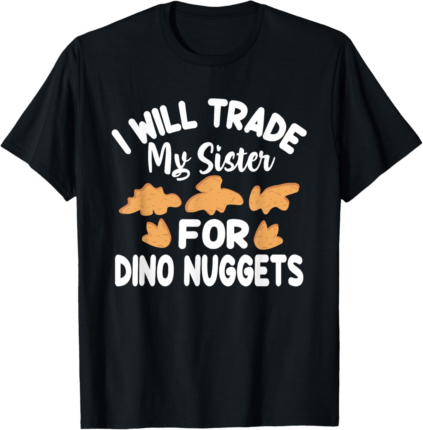 Dinosaur Chicken Nugget Plush Dino Chicken Nugget Lover T-Shirt - T-Shirt | Black