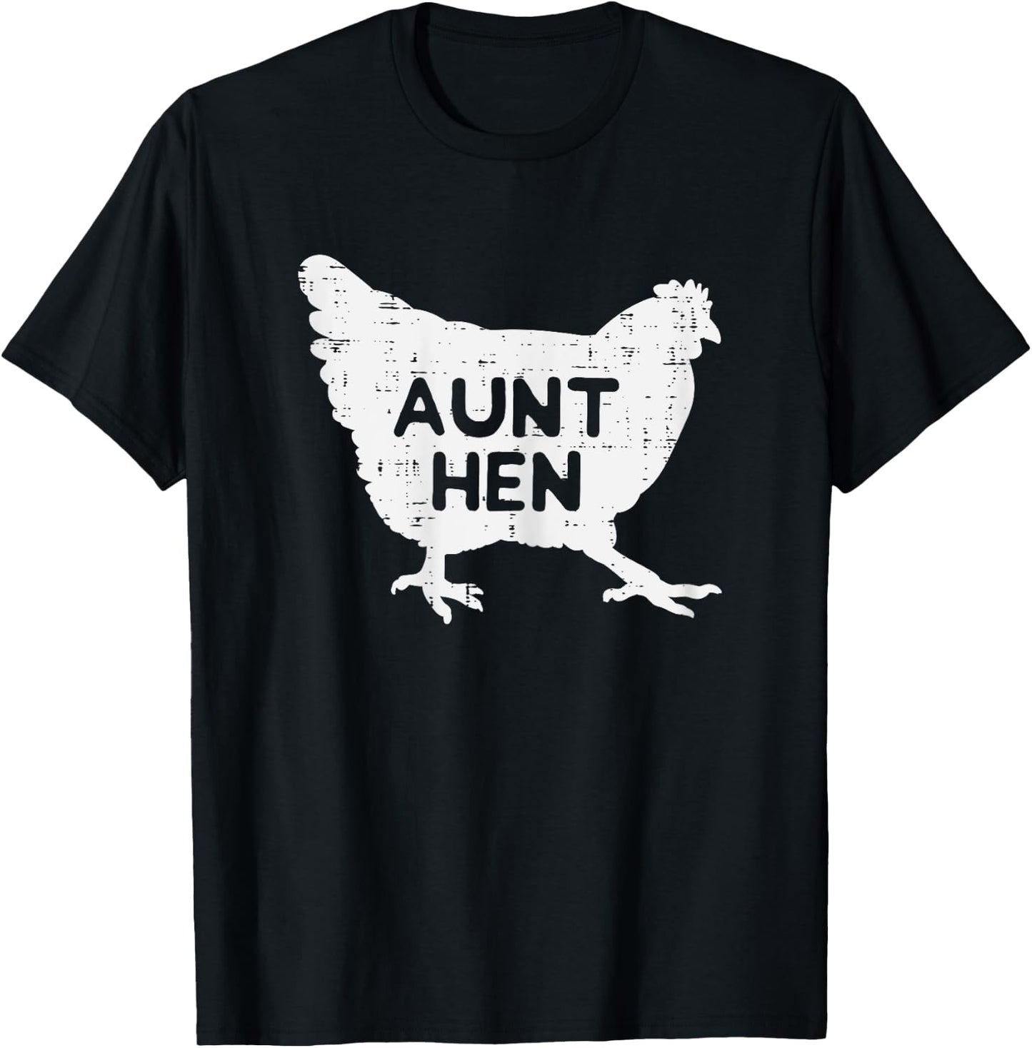 Aunt Hen Chicken Mothers Day Farm Farmer Aunty Auntie Women T-Shirt - T-Shirt | Black