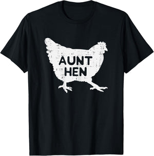 Aunt Hen Chicken Mothers Day Farm Farmer Aunty Auntie Women T-Shirt - T-Shirt | Black