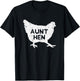Aunt Hen Chicken Mothers Day Farm Farmer Aunty Auntie Women T-Shirt - T-Shirt | Black