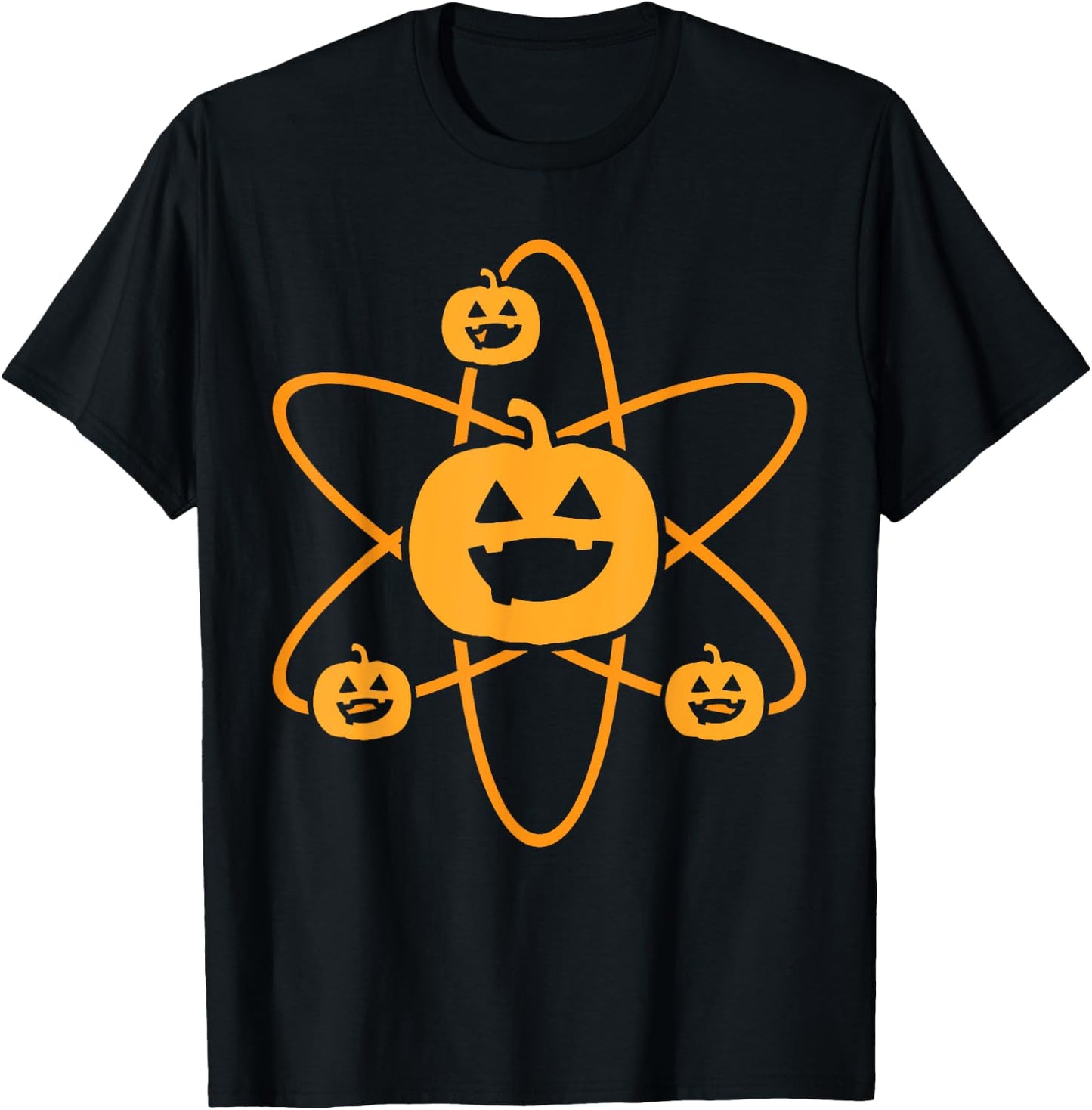 Halloween Science Pumpkin Jack O Lantern Nerd Geek Physics T-Shirt - T-Shirt | Black