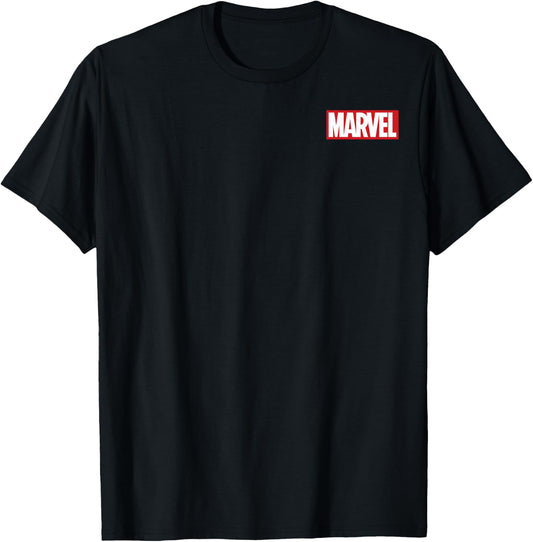 Marvel Studios Logo Stack Front & Back T-Shirt - T-Shirt | Black