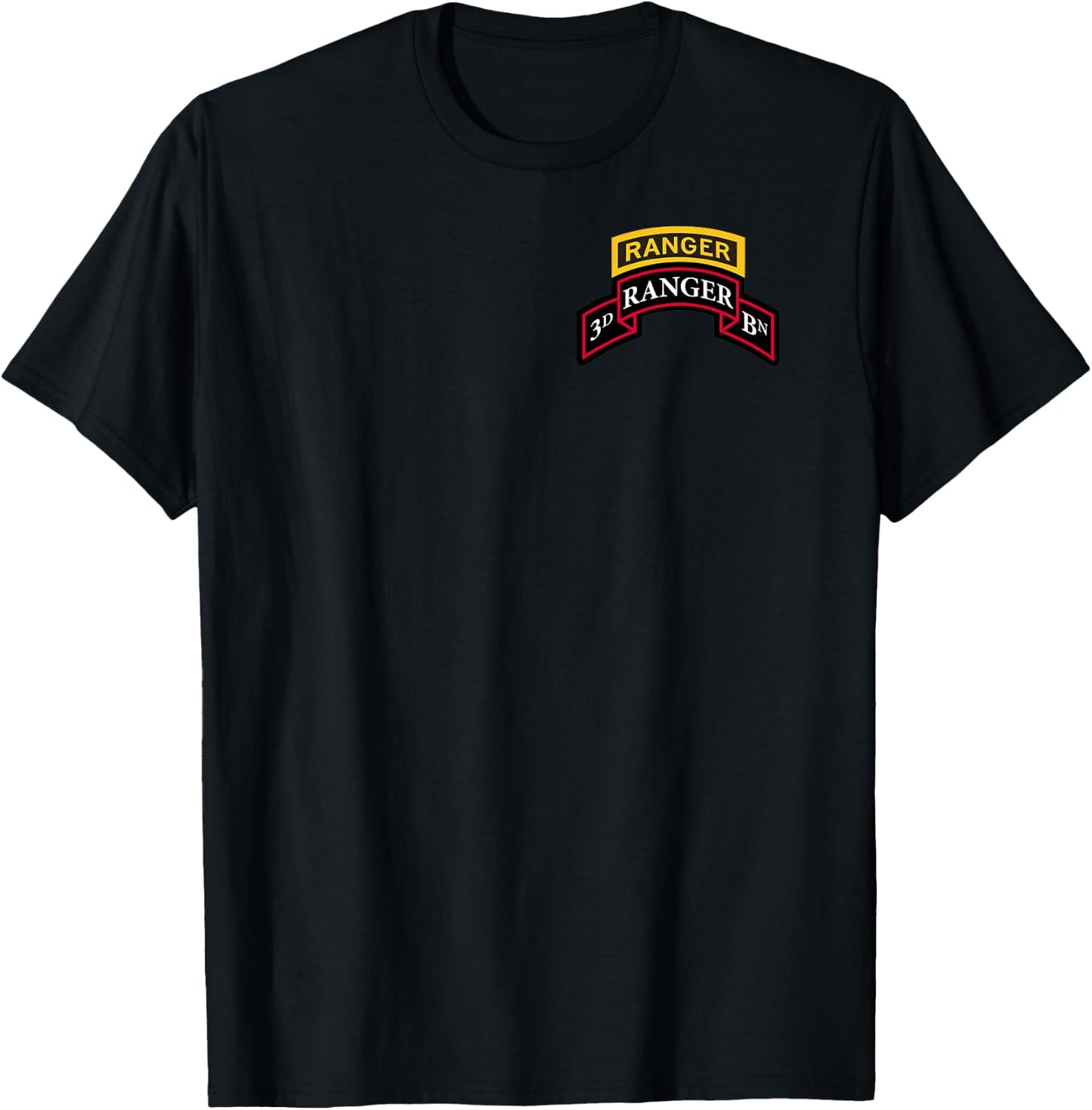 Army Ranger shirt - 3rd Ranger shirt - Scroll & Ranger Tab T-Shirt - T-Shirt | Black