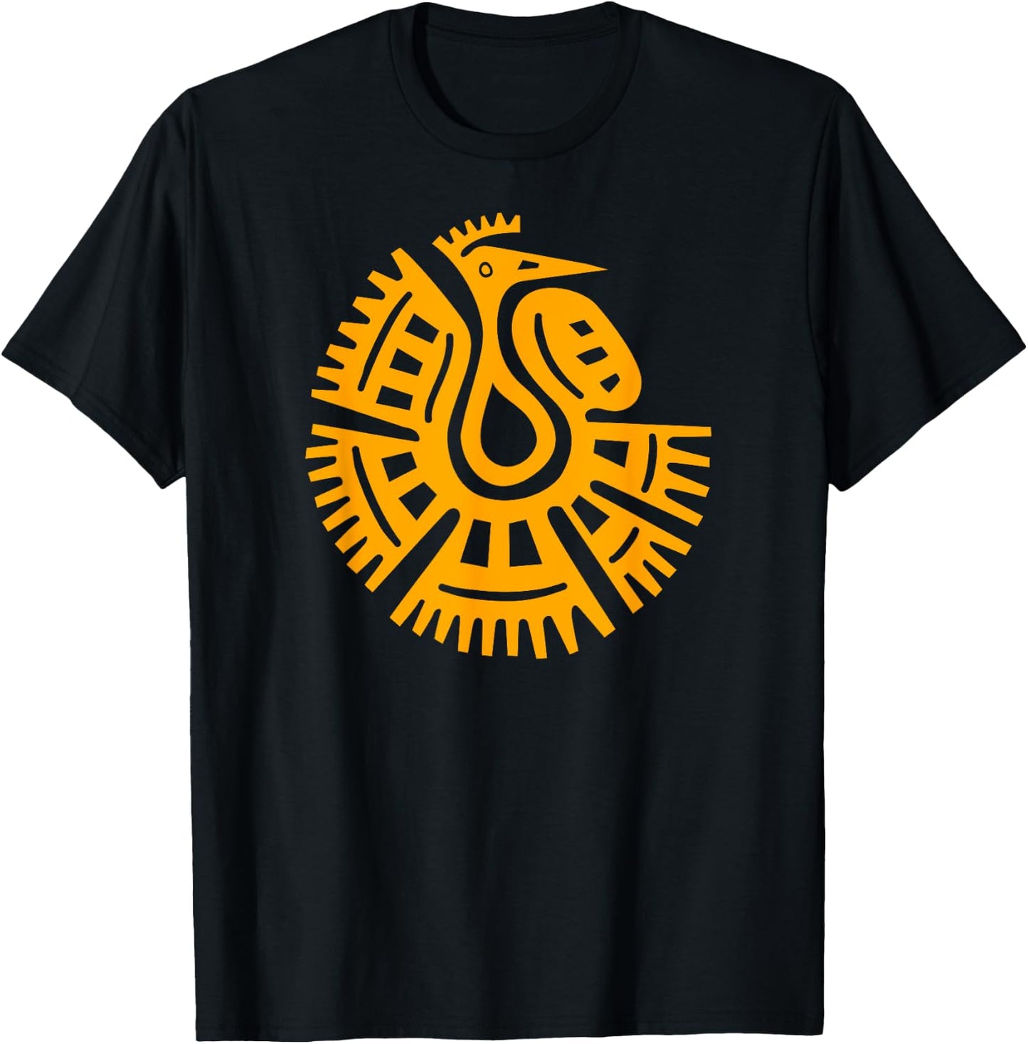 Mexico Mayan Bird Ethnic Symbol T-Shirt - T-Shirt | Black