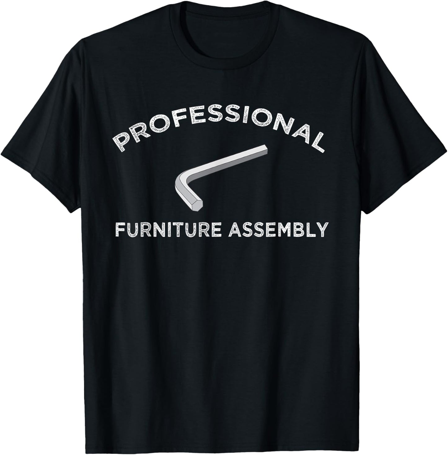 Funny Furniture Assembly Allen Wrench Wife Husband Meme Gift T-Shirt - T-Shirt | Black