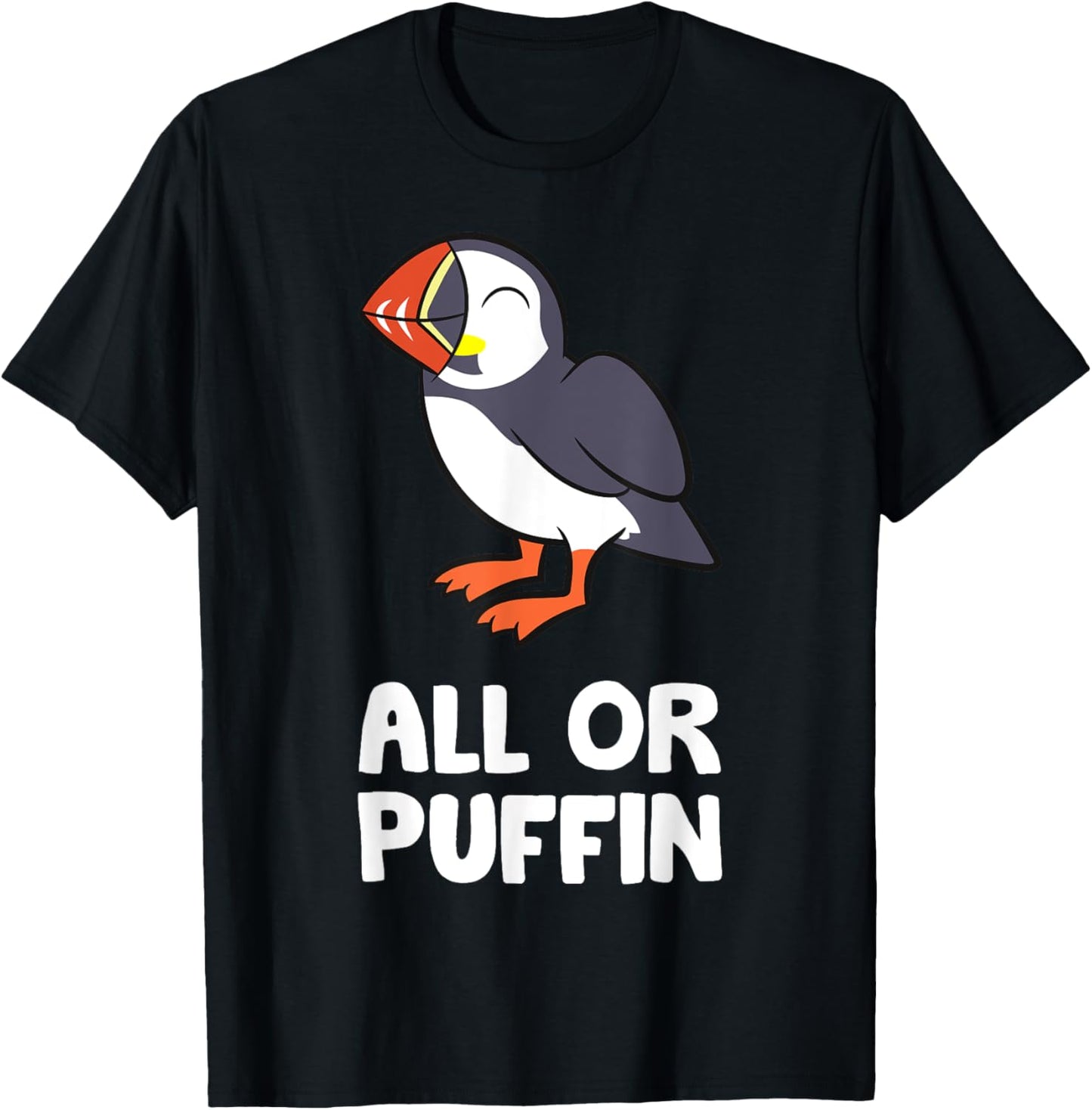 All Or Puffin T-Shirt - T-Shirt | Black